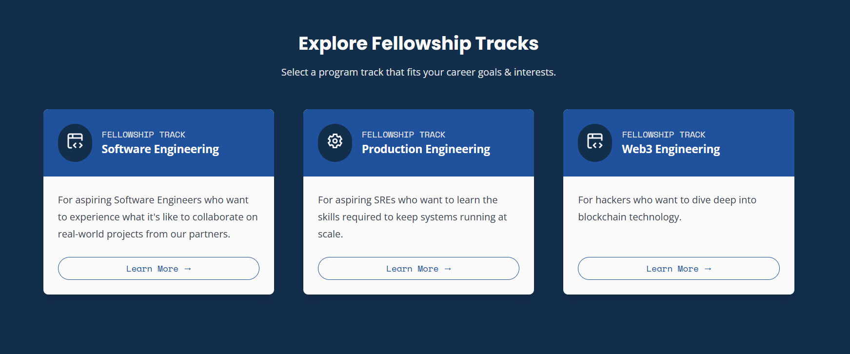 fellowship tracks